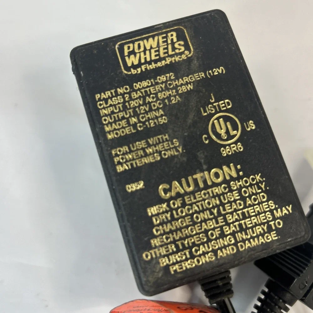 Power Wheels Battery‎ Charger 00801 0972 Model 0-12150 by Fisher Price Untested